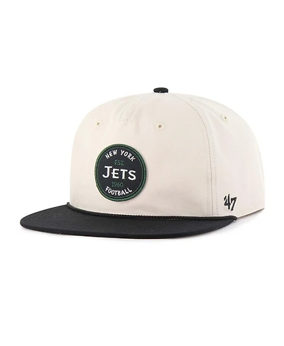'47 Brand Men's Natural New York Jets Payson Captain Adjustable Hat