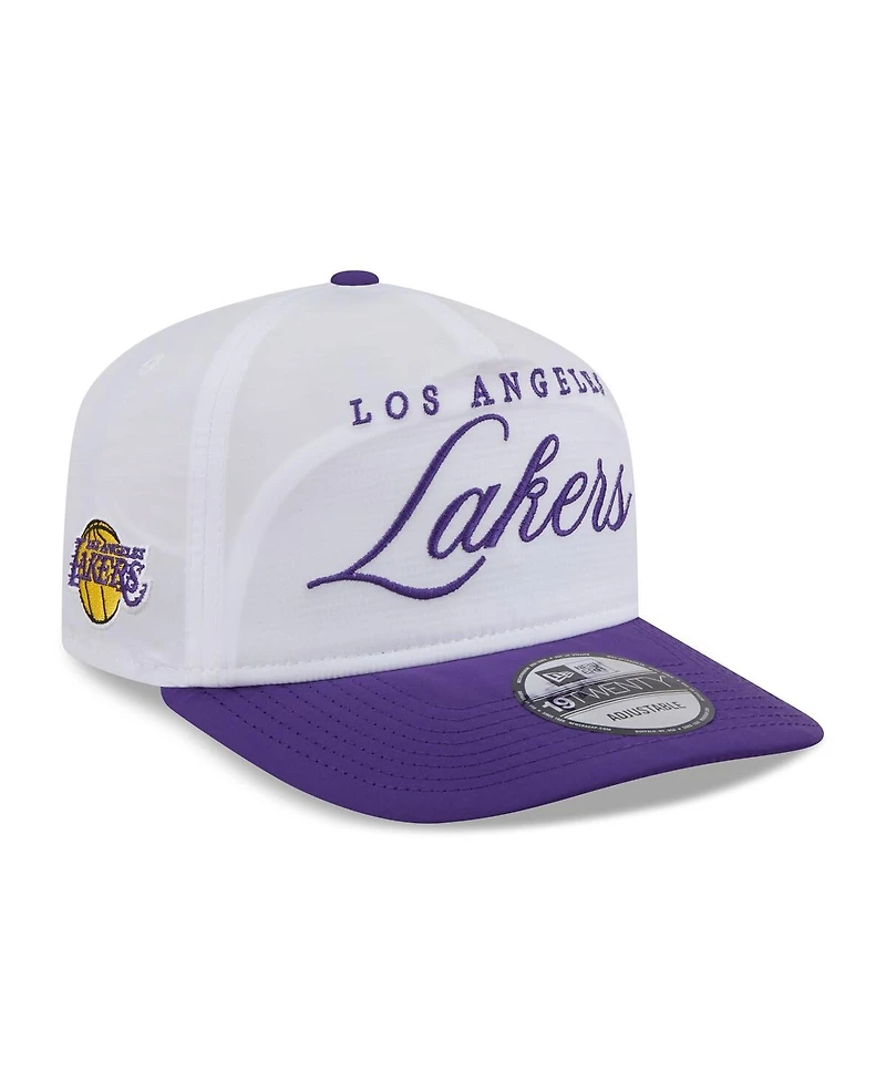 New Era Men's White/Purple Los Angeles Lakers 2025 Nba Draft On-Stage Nylon 19TWENTY Adjustable Hat