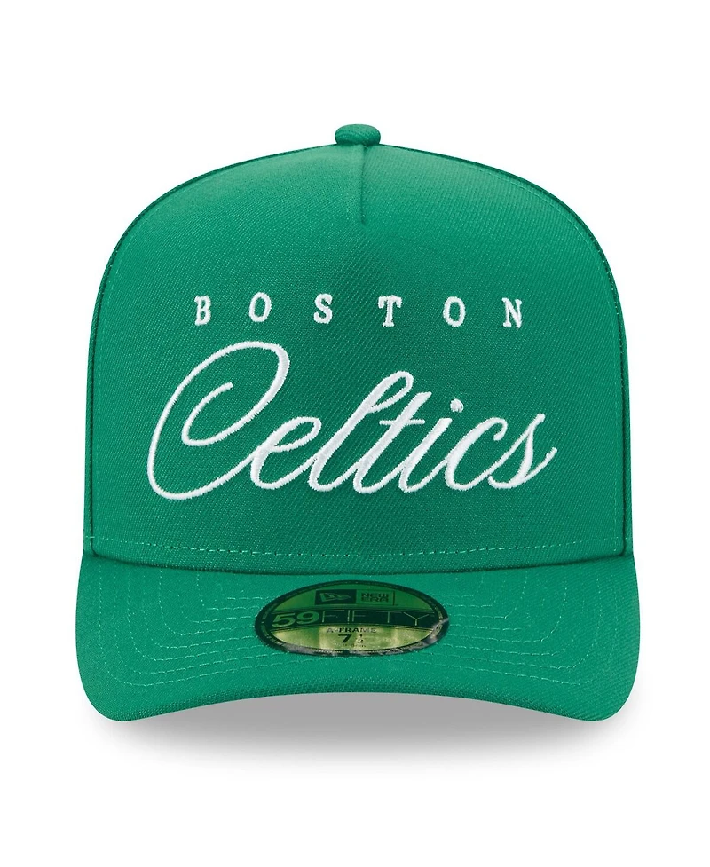 New Era Men's Kelly Green Boston Celtics 2025 Nba Draft A-Frame 59FIFTY Fitted Hat