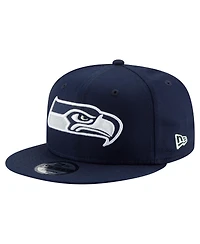 New Era Men's College Navy Seattle Seahawks 50th Season Side Patch 9FIFTY Snapback Hat