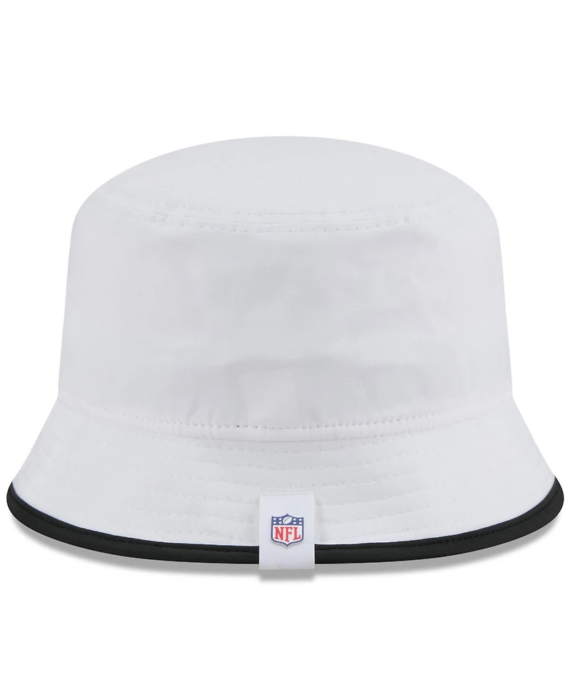 New Era Men's White Las Vegas Raiders 2025 Nfl Training Camp Stretch Bucket Hat