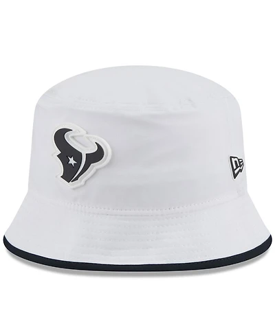 New Era Men's White Houston Texans 2025 Nfl Training Camp Stretch Bucket Hat