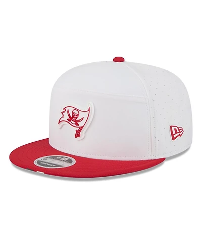 New Era Men's White/Red Tampa Bay Buccaneers 2025 Nfl Training Camp Split Panel 9FIFTY Snapback Hat