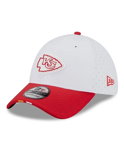 New Era Men's White/Red Kansas City Chiefs 2025 Nfl Training Camp 39THIRTY Flex Hat