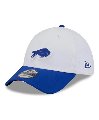 New Era Men's White/Royal Buffalo Bills 2025 Nfl Training Camp 39THIRTY Flex Hat