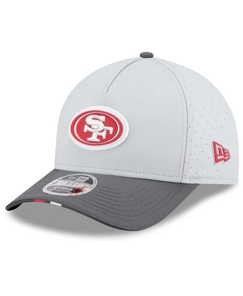 New Era Men's Gray/Graphite San Francisco 49ers 2025 Nfl Training Camp A-Frame 9FORTY Adjustable Hat