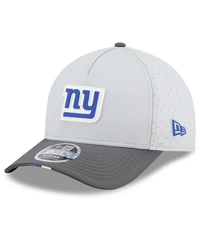 New Era Men's Gray/Graphite New York Giants 2025 Nfl Training Camp A-Frame 9FORTY Adjustable Hat