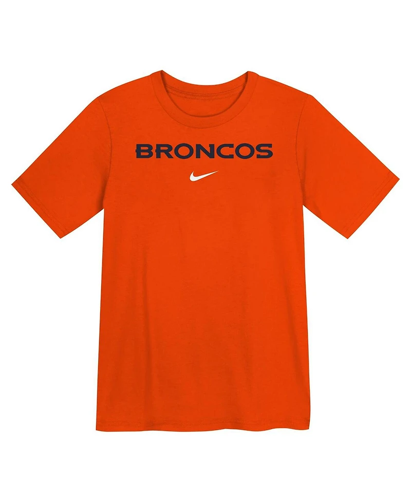 Nike Preschool Orange Denver Broncos Wordmark T-Shirt