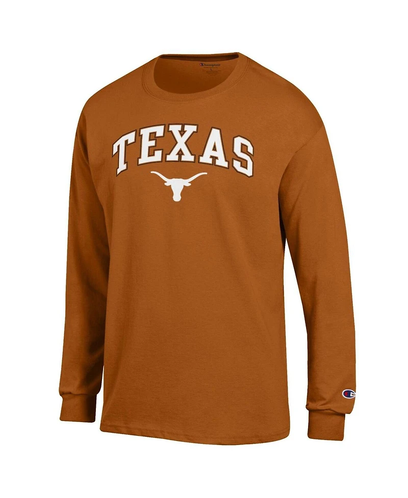 Champion Men's Texas Orange Texas Longhorns Arch Over Logo Long Sleeve T-Shirt