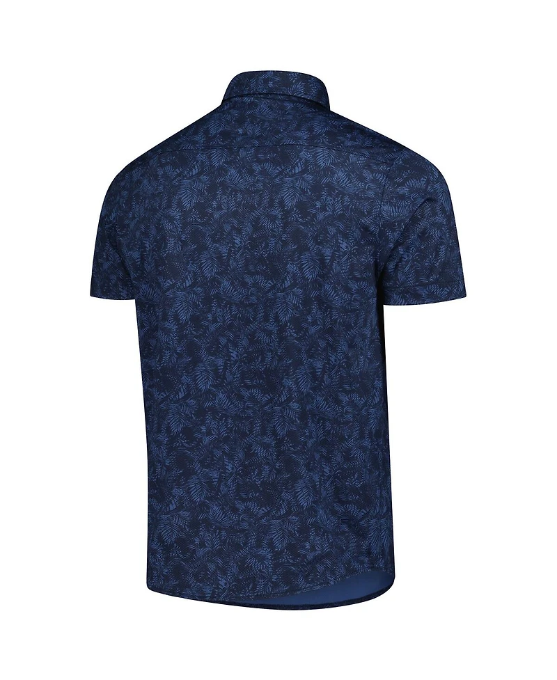 Antigua Men's Navy Usmnt Lush Woven Button-Up Shirt