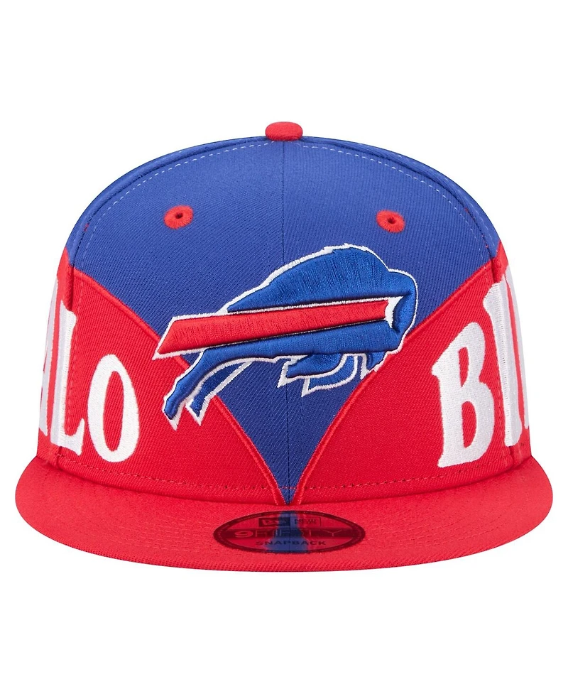 New Era Men's Royal/Red Buffalo Bills Split 9FIFTY Snapback Hat