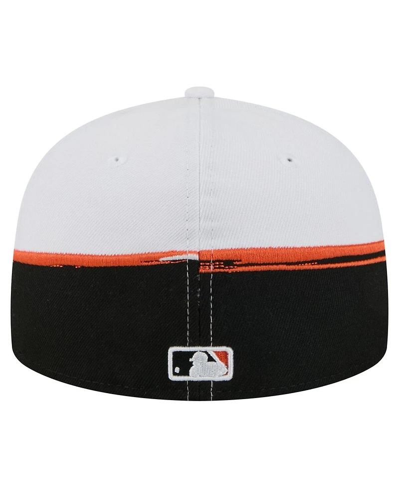 New Era Men's Black/White San Francisco Giants Paint Stroke 59FIFTY Fitted Hat