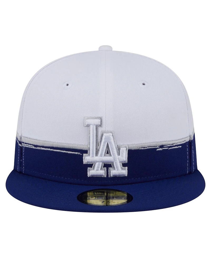 New Era Men's Royal/White Los Angeles Dodgers Paint Stroke 59FIFTY Fitted Hat