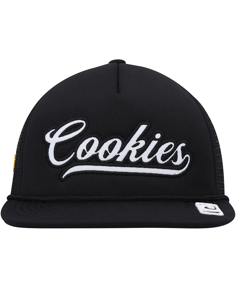 Cookies Men's Black Pack Talk Foam Trucker Snapback Hat