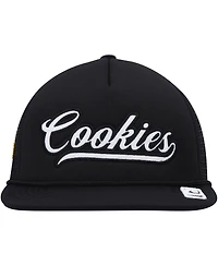 Cookies Men's Black Pack Talk Foam Trucker Snapback Hat