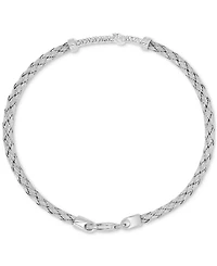 Macy's Cubic Zirconia Cross Charm Bracelet in Sterling Silver