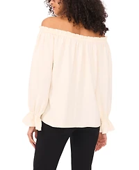 Msk Women's Scuba Crepe Off-The-Shoulder Top