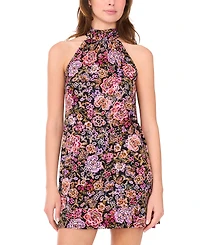Msk Petite Sleeveless Halter A-Line Dress