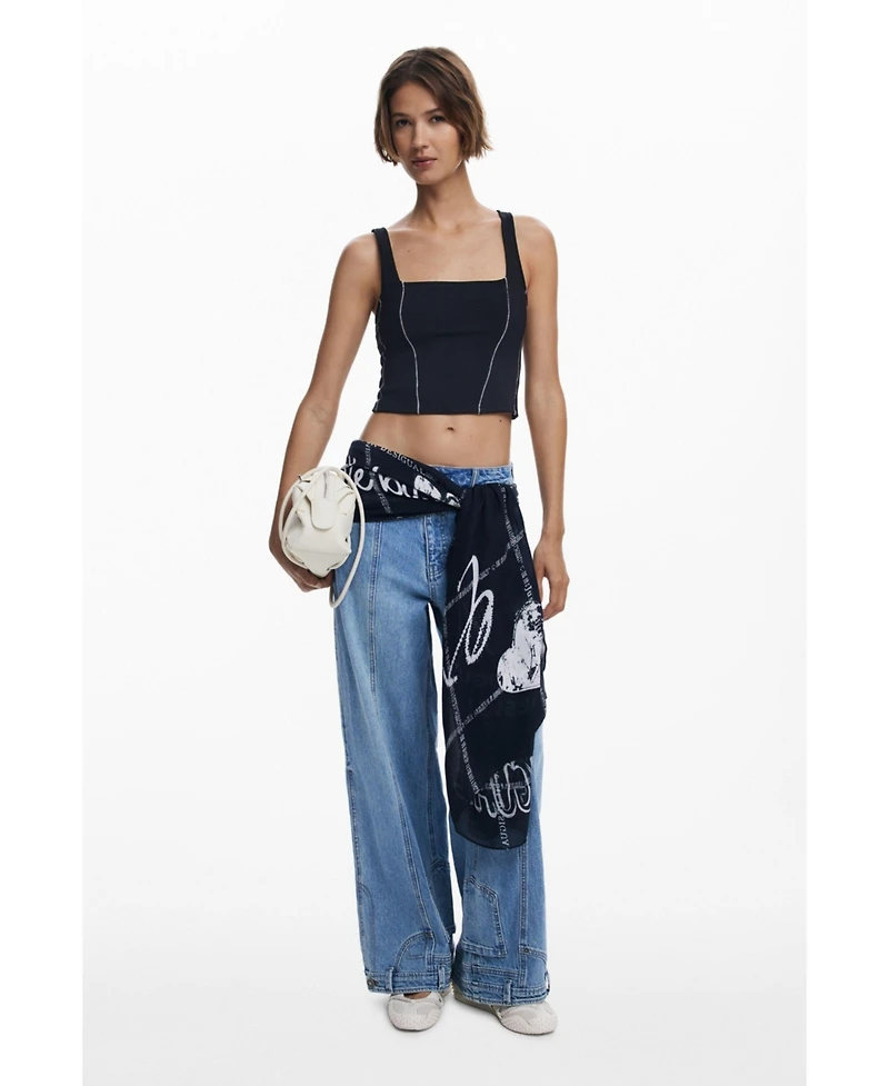 Desigual Women's Denim tank top