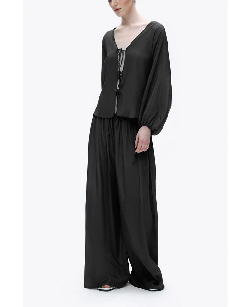 Nocturne Women's Beaded Embroidered Shirt