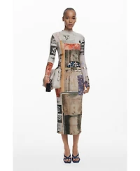 Desigual Women's Collage fitted dress