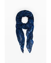 Desigual Women's Pleated rectangular paisley scarf
