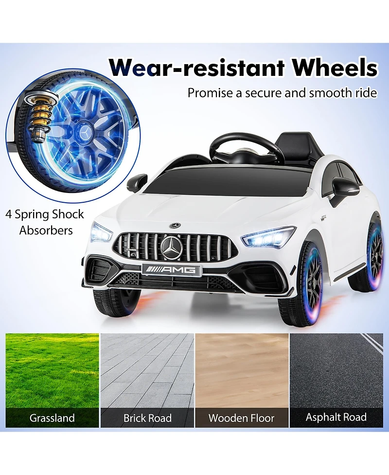 Gymax 12V Kids Ride on Car w/Remote Rocking Function Transport Wheels Lights & Music