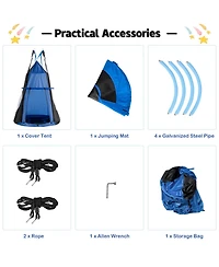 2-in-1 40 Inch Kids Hanging Chair Detachable Swing Tent