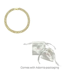 Adornia 14k Gold Plated Crystal Curb Chain Anklet