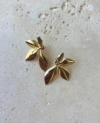 Adornia Gold Statement Flower Stud Earrings