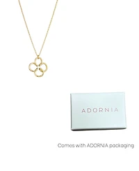 Adornia Gold Wire Clover Pendant Necklace