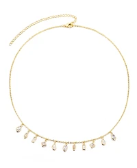 Adornia Gold Crystal Multi Shape Dangle Necklace