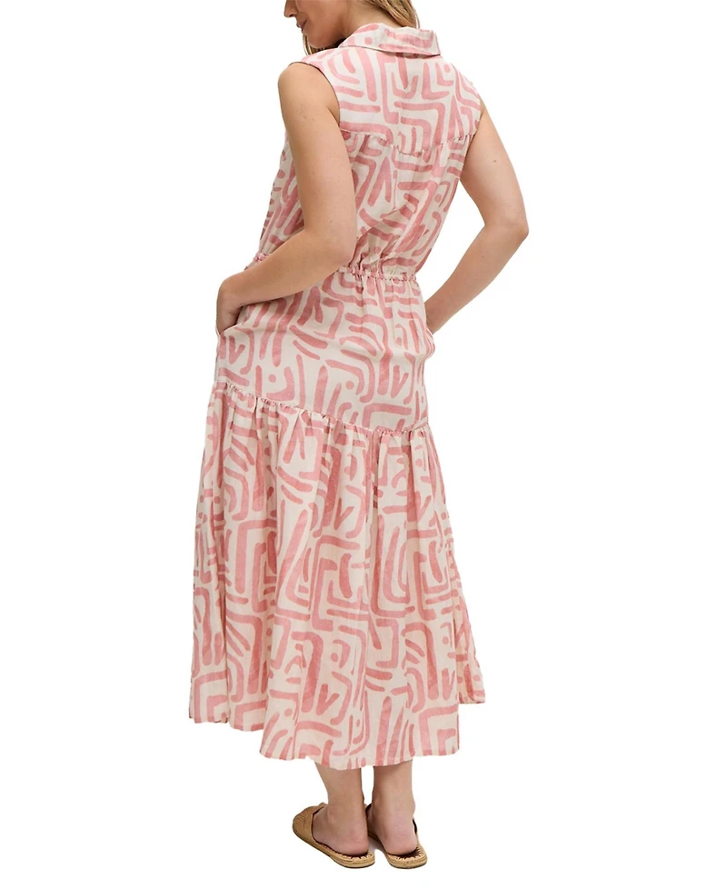 Raffya Women's Holly Tiered Warhol Print Maxi Dress