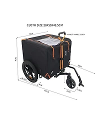 Streamdale Furniture 2-in-1 Bike & Pet Trailer - Convertible Carrier All-Terrain Wheels