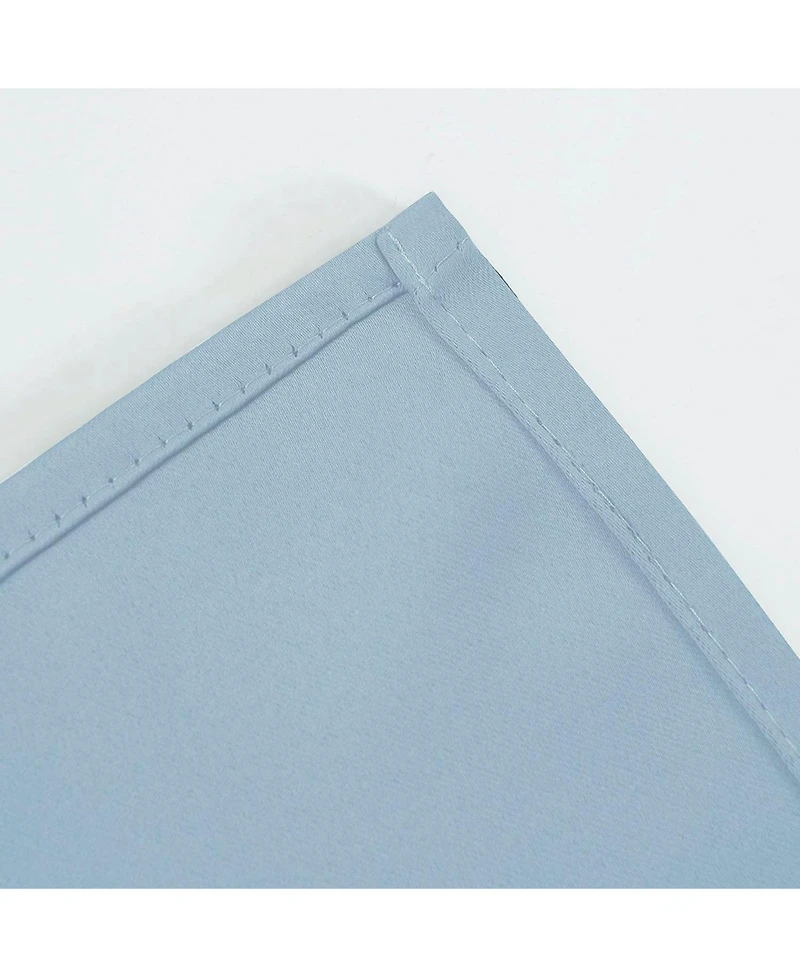 Kate Aurora 1 Piece Custom Decor Baby Blue Light Filtering Grommet Top Curtain Panel