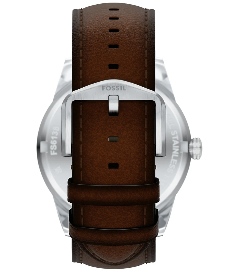Fossil Men's Pearson Multifunction Brown Leather Watch, 42mm