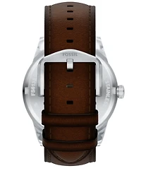 Fossil Men's Pearson Multifunction Brown Leather Watch, 42mm