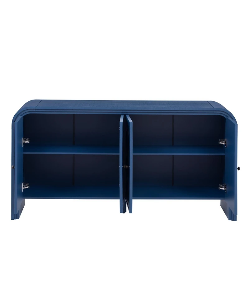 Streamdale Furniture Woven Wood Slat Door Sideboard