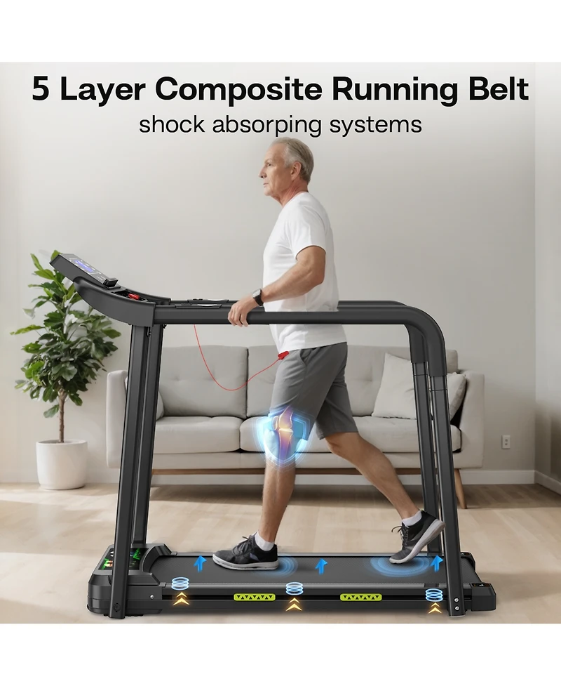 Streamdale Furniture Walking Pad Treadmill for Seniors Foldable Safe Design Large Led