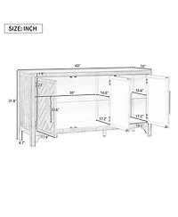 Streamdale Furniture Storage Cabinet Sideboard