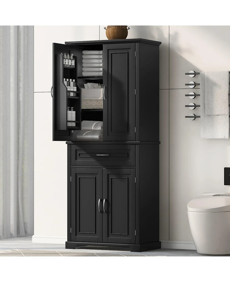 Streamdale Furniture Bathroom Storage Cabinet with Doors & Drawer
