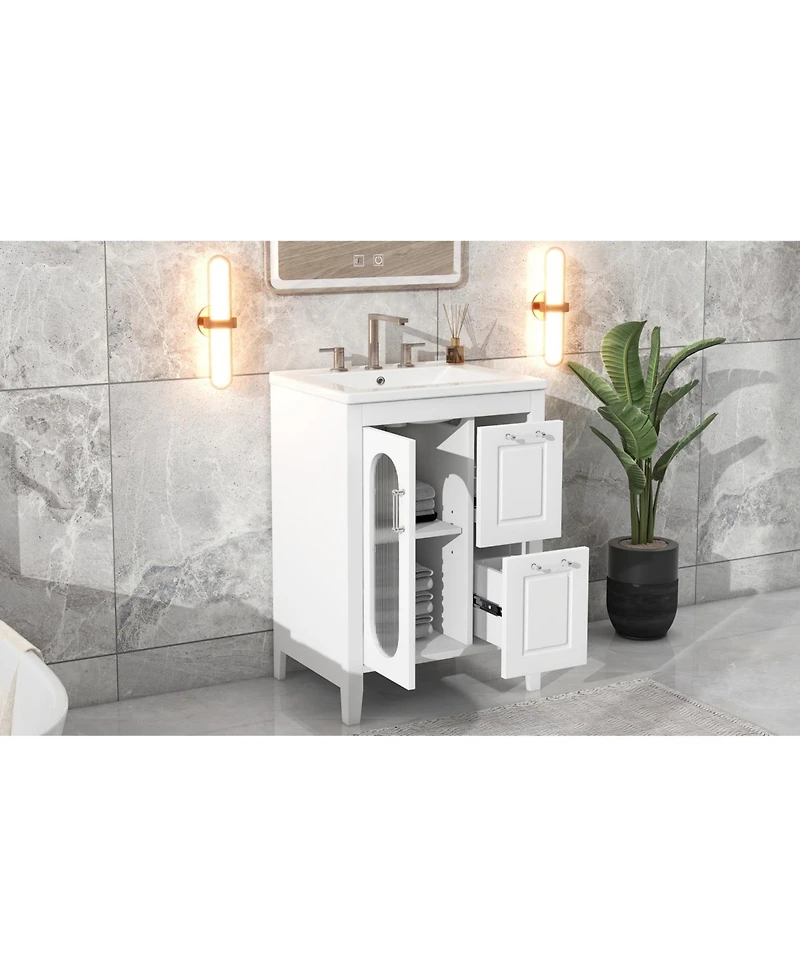 Streamdale Furniture 24" Bathroom Vanity with Sink & Drawers