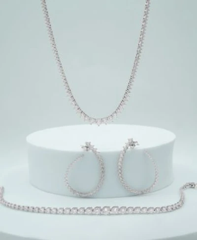 Wrapped In Love Diamond Graduated Tennis Necklace Bracelet Spiral Hoop Earrings Collection In 14k White Gold Exclusively At Macys