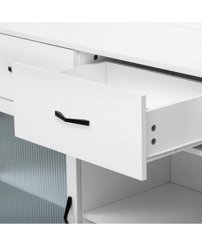 Streamdale Furniture White Solid Wood Sideboard