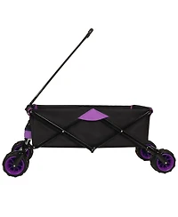 Streamdale Furniture Folding Wagon - All-Terrain Wheels Black & Purple