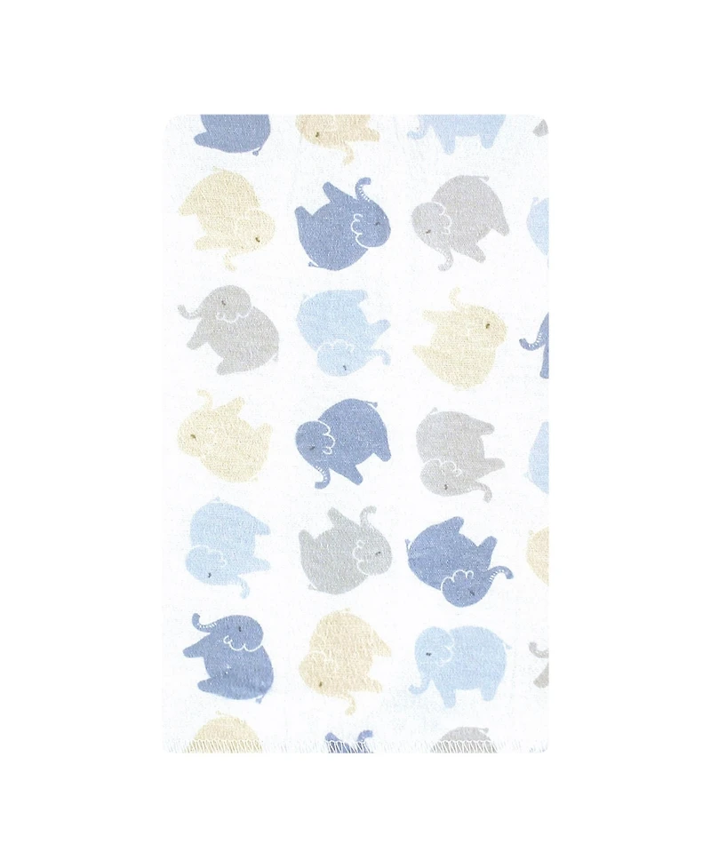 Hudson Baby Boys Ten-Piece Cotton-Poly Flannel Burp Cloth Set Blend