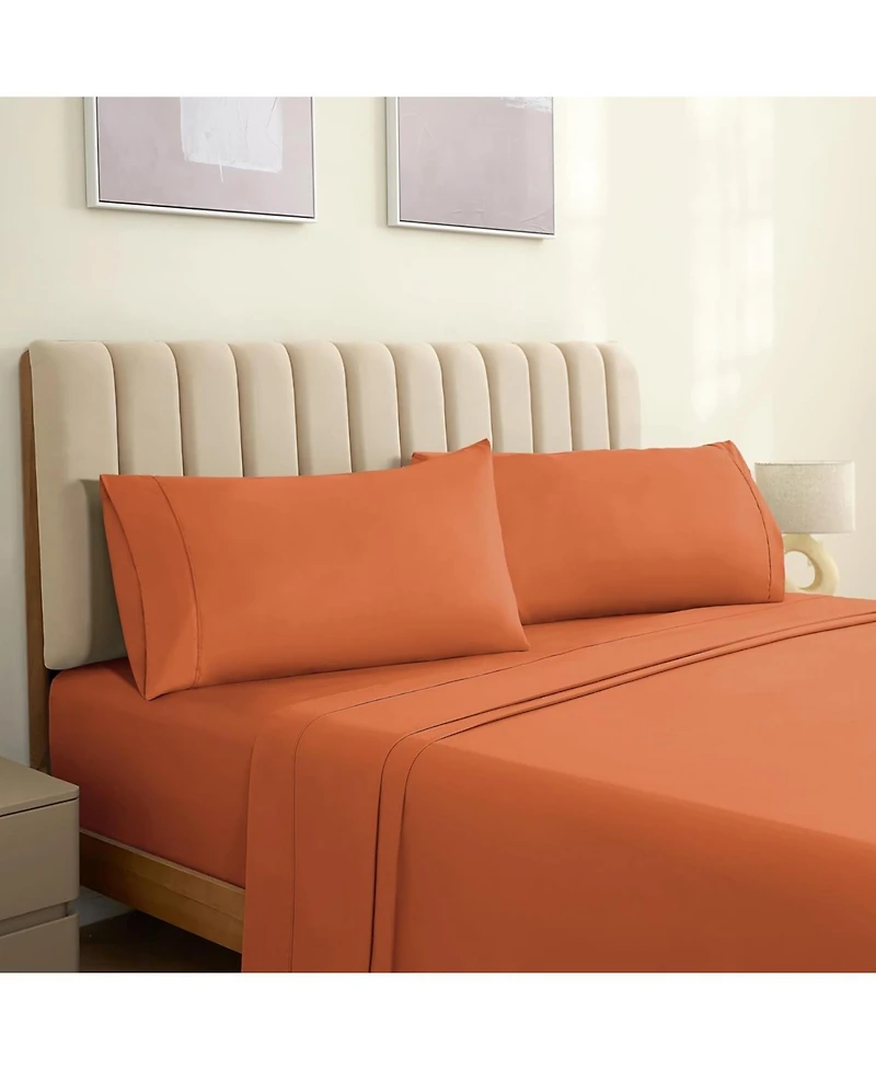 Queen 2PC Ultra Soft Silky Solid Performance Pillowcase Set