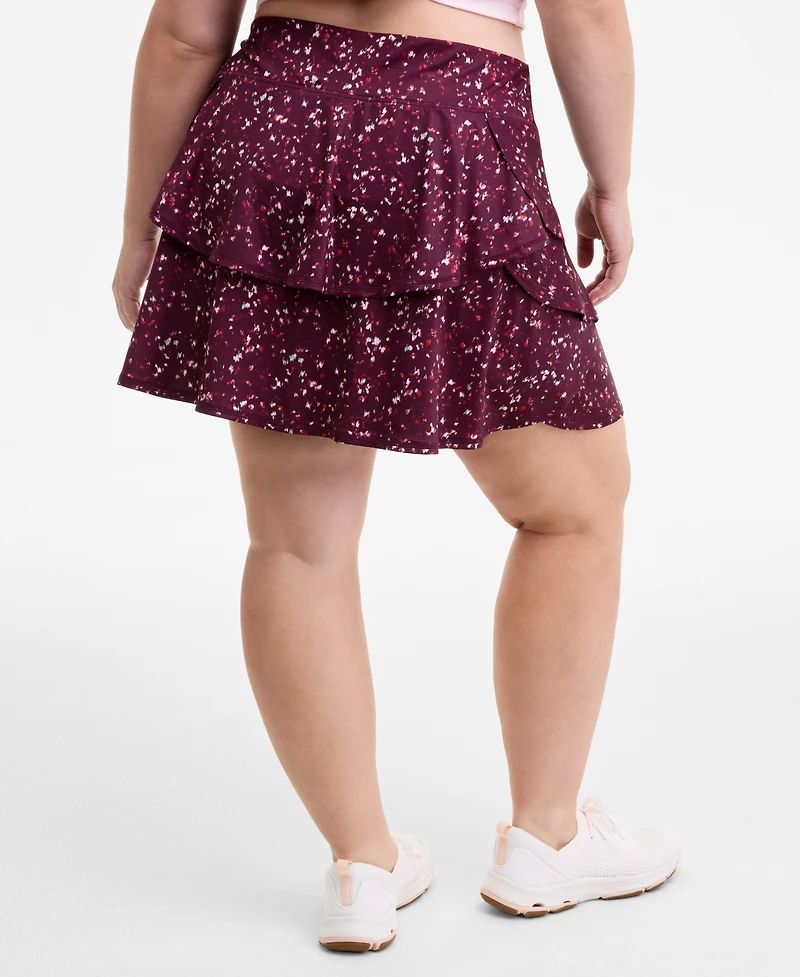 Id Ideology Plus Flounce Performance Skort, Exclusively at Macy's