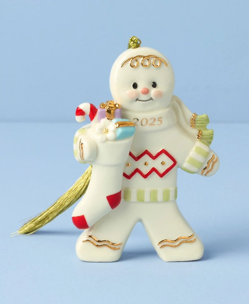 Lenox 2025 Gingerbread with Stocking Ornament