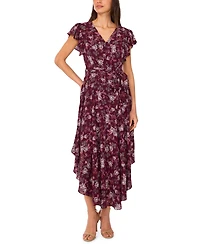 Vince Camuto Women's V-Neck Flutter-Sleeve Maxi Dress